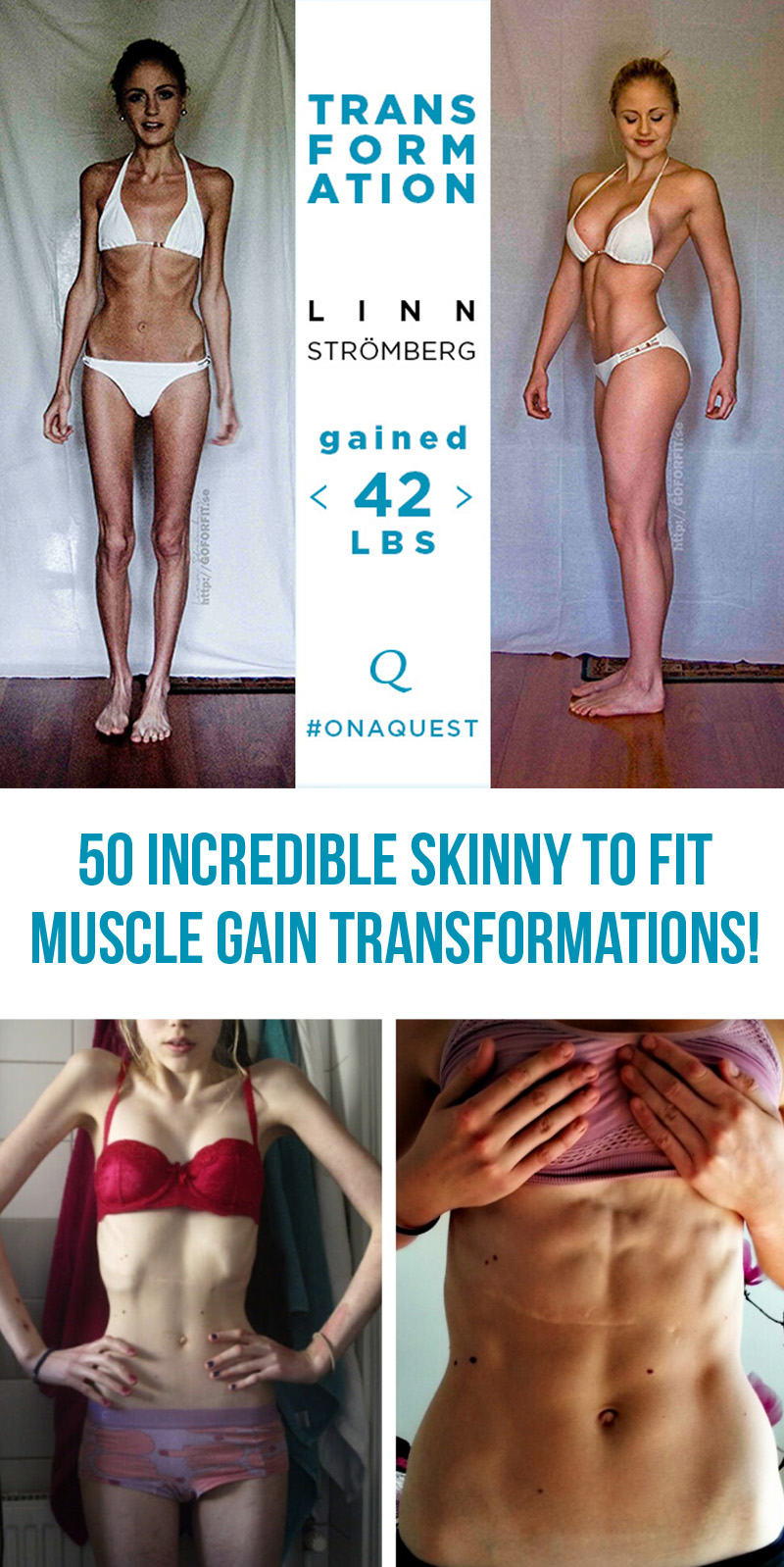 50 Incredible Skinny To Fit Female Muscle Gain Transformations 