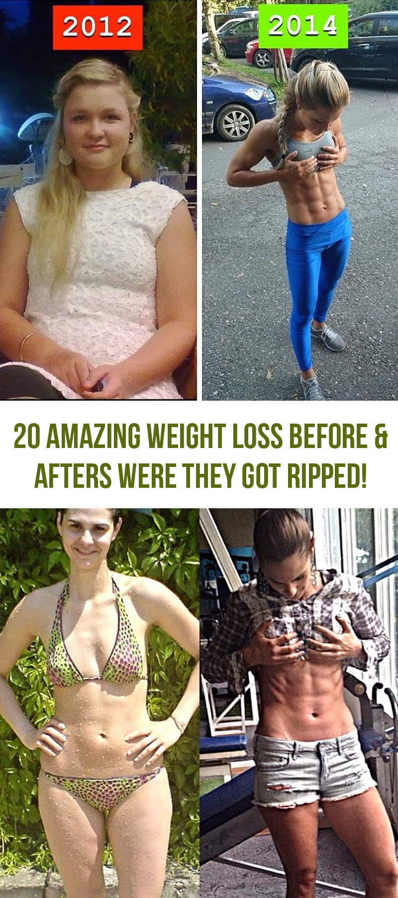 20 Female Weight Loss Before And Afters Ending In Ripped 6 Pack Abs! -  TrimmedandToned