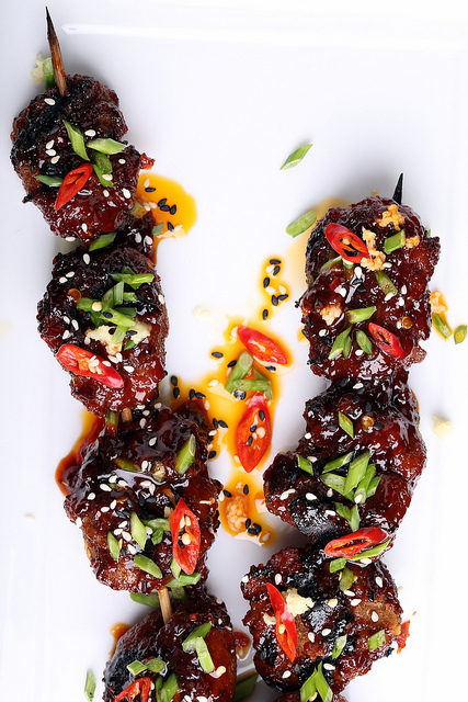 13. Sambal Seitan Skewers