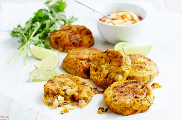 13. Sweet potato and courgette fish cakes