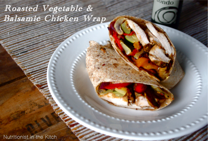 18. Roasted Vegetable & Balsamic Chicken Wrap