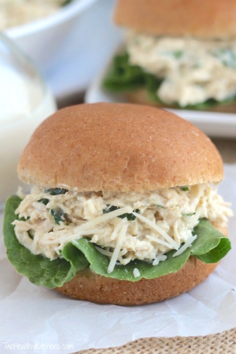 19. Crock Pot Chicken Caesar Sandwich