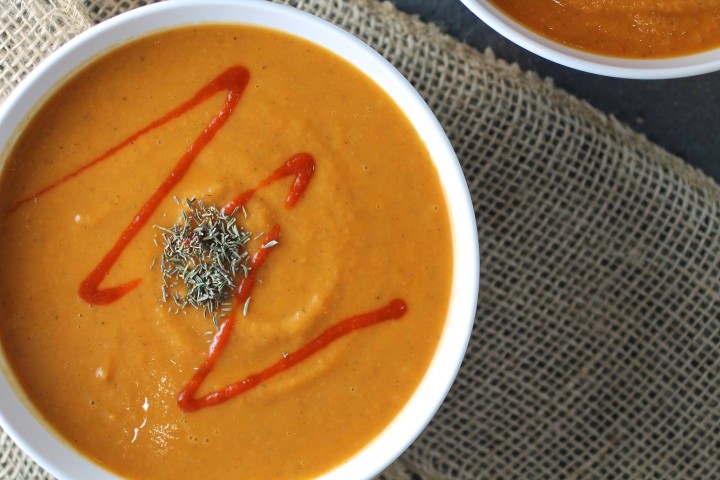 2. Spicy Roasted Red Pepper Soup