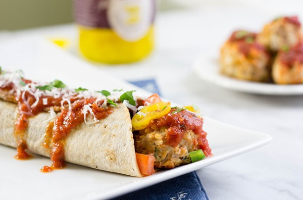 21. Zesty Italian Meatball Wrap