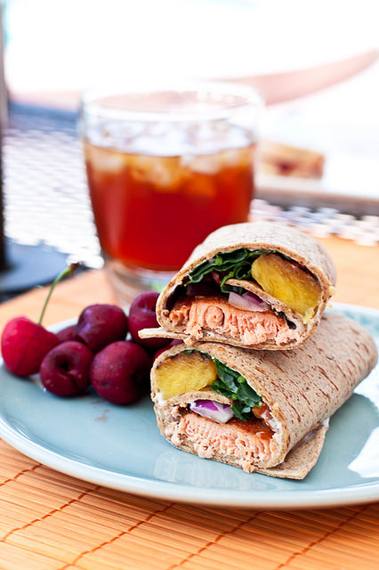 22. Spicy Salmon & Grilled Pineapple Wrap