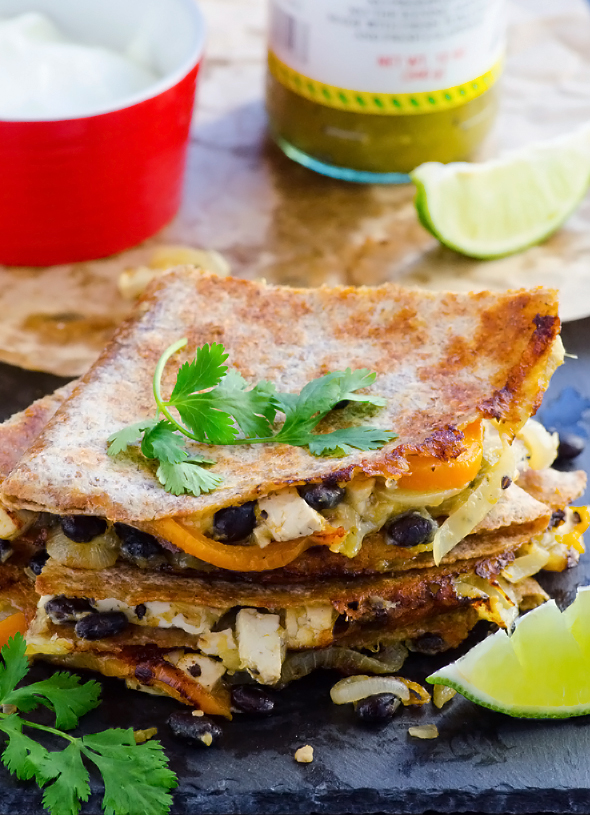 6. Whole Wheat Fajita Quesadillas