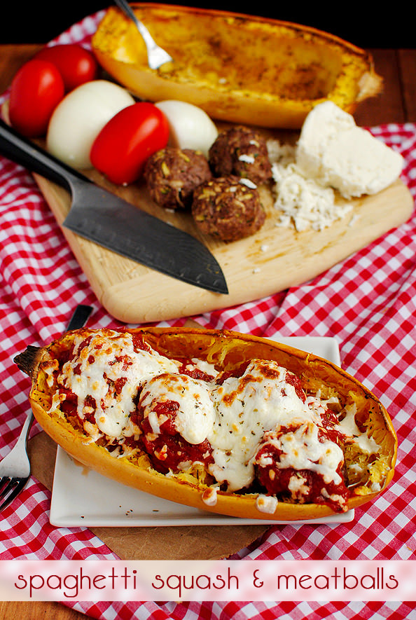 9. Low-Carb Spaghetti Squash & Meatballs